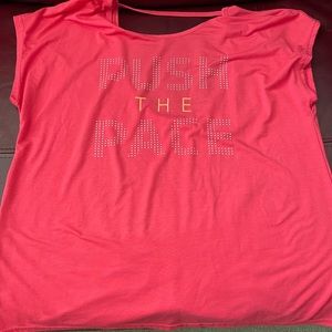 Orangetheory pinkish/coral tee